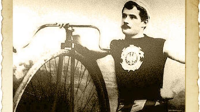 Ernst Sachs mit einem Hochrad um 1885  Foto: Archiv