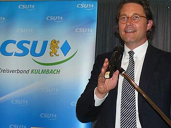 Bei der CSU-Kreisdelegiertenversammlung am Freitagabend setzte sich Generalsekretär Andreas Scheuer für den Bau der Umgehung von Kauerndorf und Untersteinach ein. Foto: Klaus-Peter Wulf