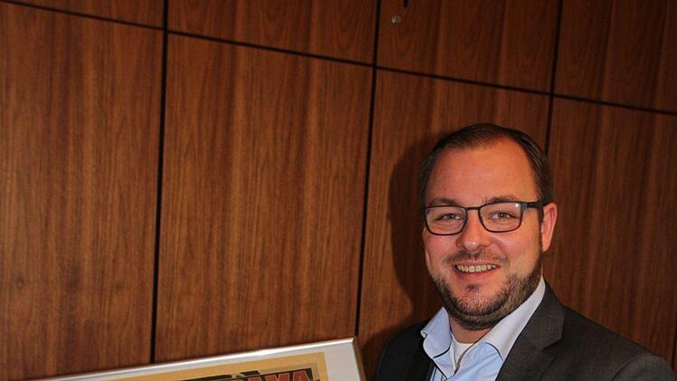 Sebastian Straubel bewundert Barack Obama. Deshalb kommt das eingerahmte Plakat auch mit ins neue Büro im Landratsamt.Oliver Schmidt