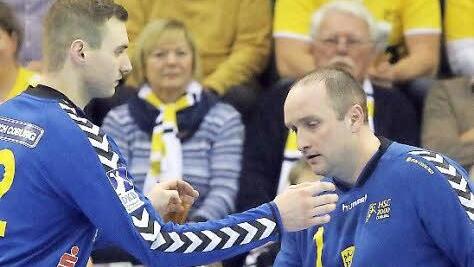 Die beiden HSC-Torsteher Oliver Krechel und Jan Kulhanek.