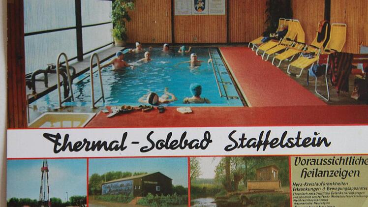 Eine der ersten Ansichtskarten der Staffelsteiner Therme aus den 70ern