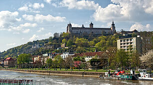 Festung Marienberg oberhalb des Mains in Würzburg