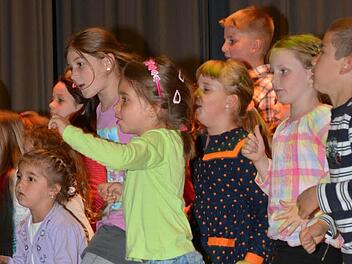 Dass helfen auch Freude machen kann, bewies der Kinder-Singkreis Burkardroth bei seinem Lied über den "Kleinen Floh" während des Benefizkonzerts im Bad Bockleter Kursaal. Fotos: Björn Hein