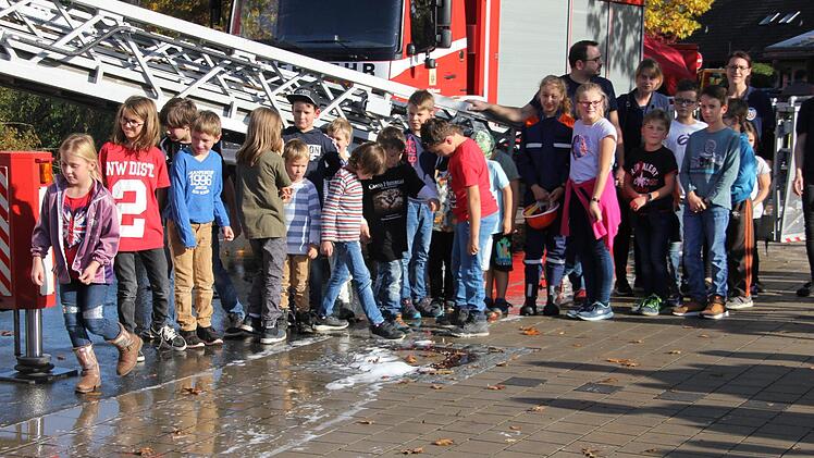 Übungseinsatz am Kronacher Schulzentrum. Foto: Veronika Schadeck