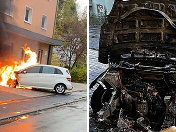 Rimpar: Auto in Vollbrand - Feuerwehr evakuiert Anwohner aus angrenzendem Wohnhaus