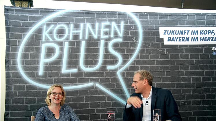 Natascha Kohnen berichtete im Gespräch mit German Hacker aus ihrem Leben.    Foto: Richard Sänger