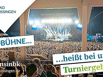 Das Turniergeb&auml;ude in Bad Kissingen ist ein neues Motiv im Rahmen von Bad Kissingens Standortkampagne #beiunsinbk.Ben Kiesel