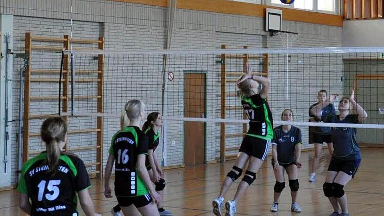 Super konzentriert gehen die Volleyball-Spielerinnen des SV Steinwiesen bei ihren Punktspielen an den Start.