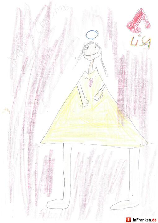 Die schönsten selbstgemalten Weihnachtsbilder von Kindern aus Franken