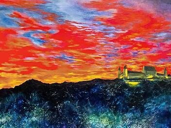 Insgesamt 190 Werke umfasst die Ausstellung zur Sommerakademie, darunter auch diese "Impression" von Hye Jeong Chung Lang Foto: Jochen Berger