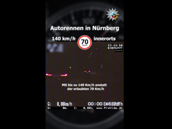 Video von illegalem Rennen in Nürnberg