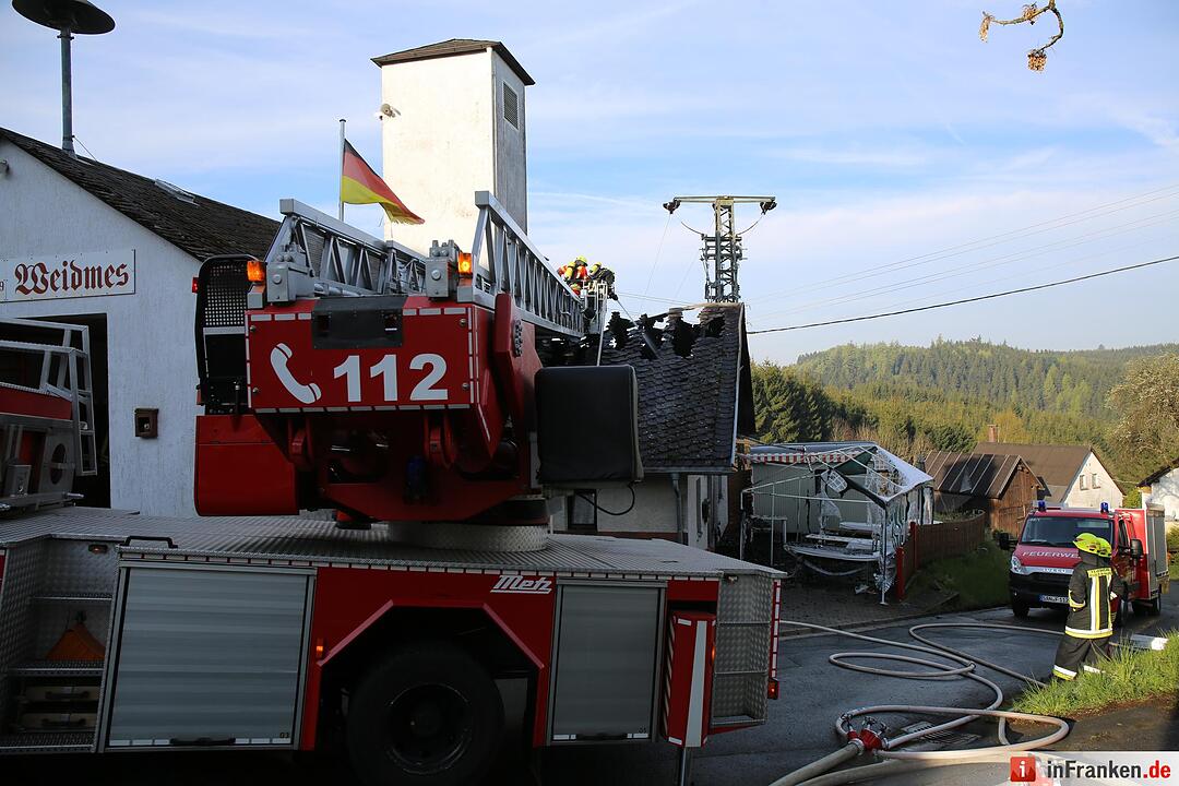 Brand in Feuerwehrhaus in Weidmes