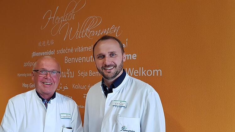 Raphael (links) und Matthäus Kupietz arbeiten in der Geburtshilfestation der Haßberg-Kliniken am Haßfurter Krankenhaus als Chefarzt und Oberarzt.Brigitte Krause