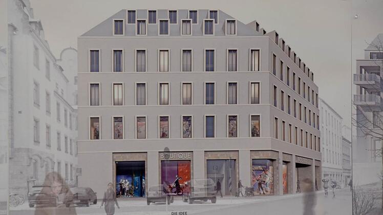 An Stelle des alten Metzner-Hauses entsteht ein neue s Wohn- und Geschäftshaus, das so aussehen soll. Foto: Ronald Rinklef