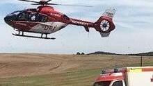 Mit einem Rettungshubschrauber wurde eine 57-Jährige in eine Klinik geflogen, nachdem sie bei einem Motocross-Rennen aus dem Beiwagen gestürzt war.  Foto: BRK