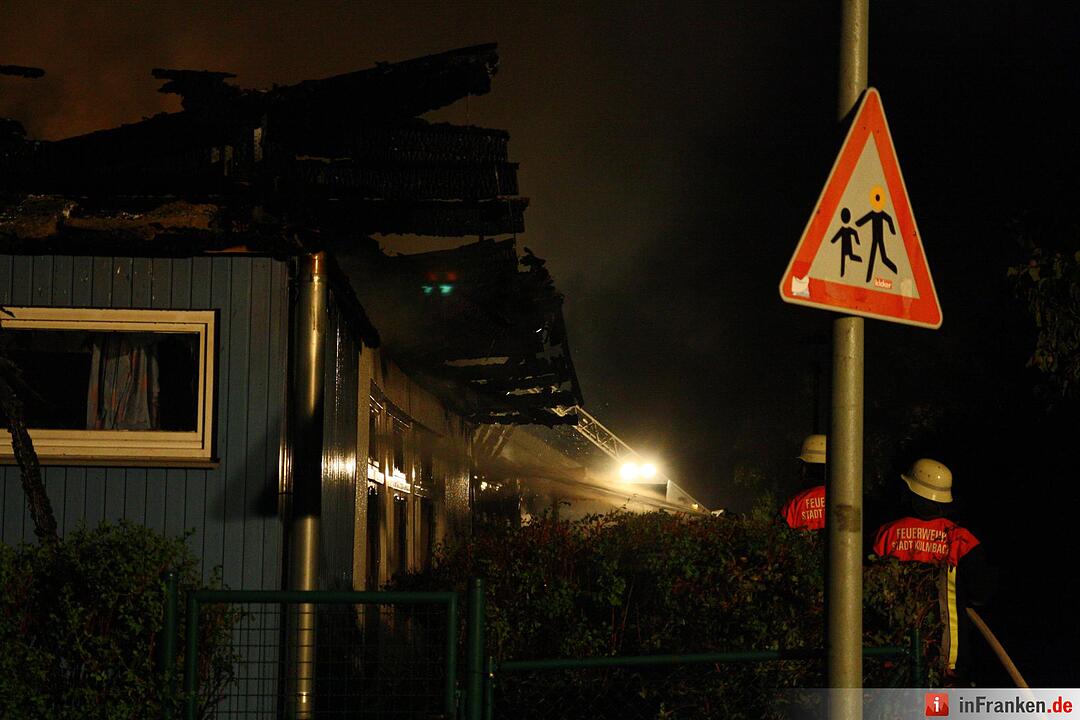 Großbrand zerstört Kindergarten in Kulmbach