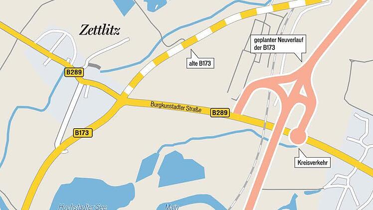 Auch im Bereich Zettlitz wird die B 173 zur Gemeindestraße zurückgestuft, was im Gemeinderat auf Missfallen stieß.