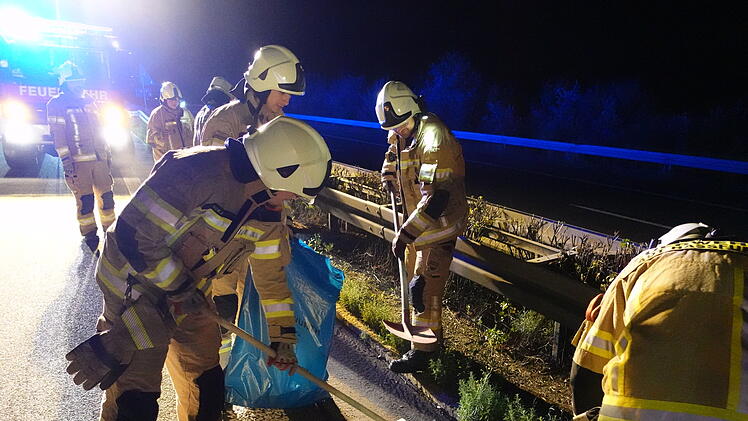 Unfall auf der A70: 100. Einsatz des Jahres für die Freiwillige Feuerwehr Haßfurt