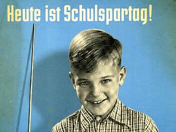 In den 60er Jahren machte dieser strahlende Junge auf das Schulsparen aufmerksam. Quelle: Bayerischen Wirtschaftsarchiv