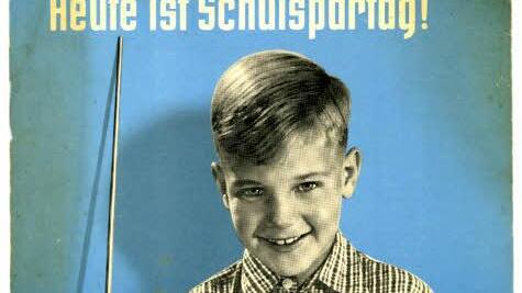 In den 60er Jahren machte dieser strahlende Junge auf das Schulsparen aufmerksam. Quelle: Bayerischen Wirtschaftsarchiv