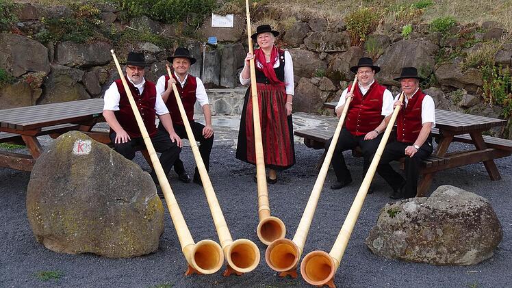 Die Rhöner Alphornbläser. Foto: Gabriele Sell