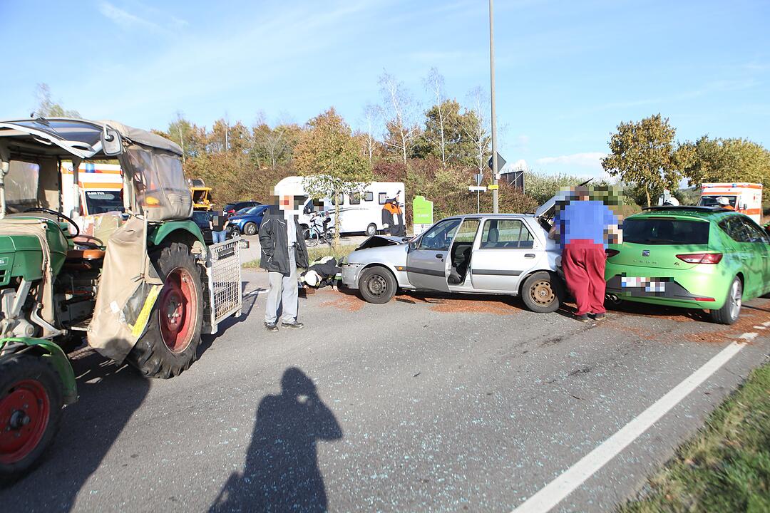 Unfall in Colmberg fordert sieben Verletzte
