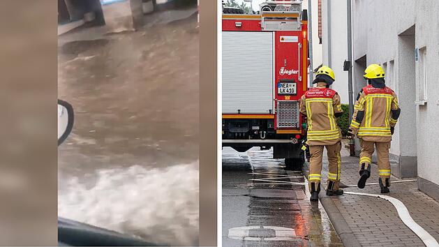 Unwetter in Franken: Keller und Stra&szlig;en &uuml;berflutet - Feuerwehren im Einsatz
