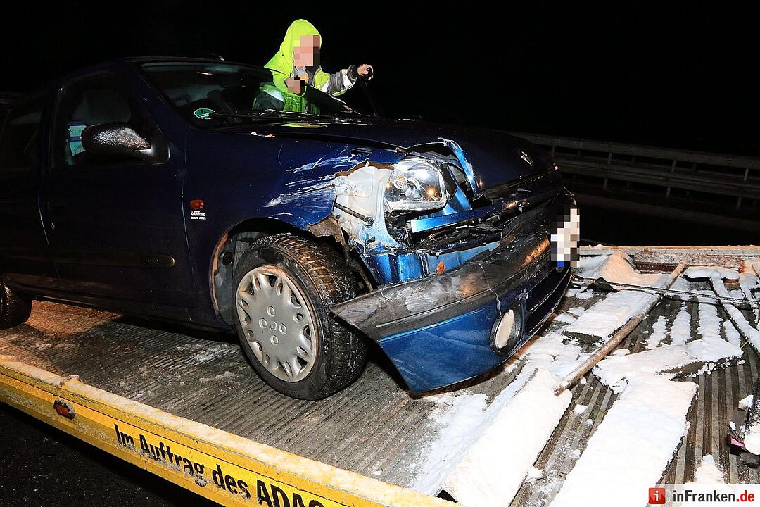 Glatteis auf der A73