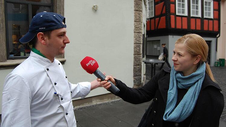 Anja Hampel (Radio Eins) im Gespräch mit dem Koch....