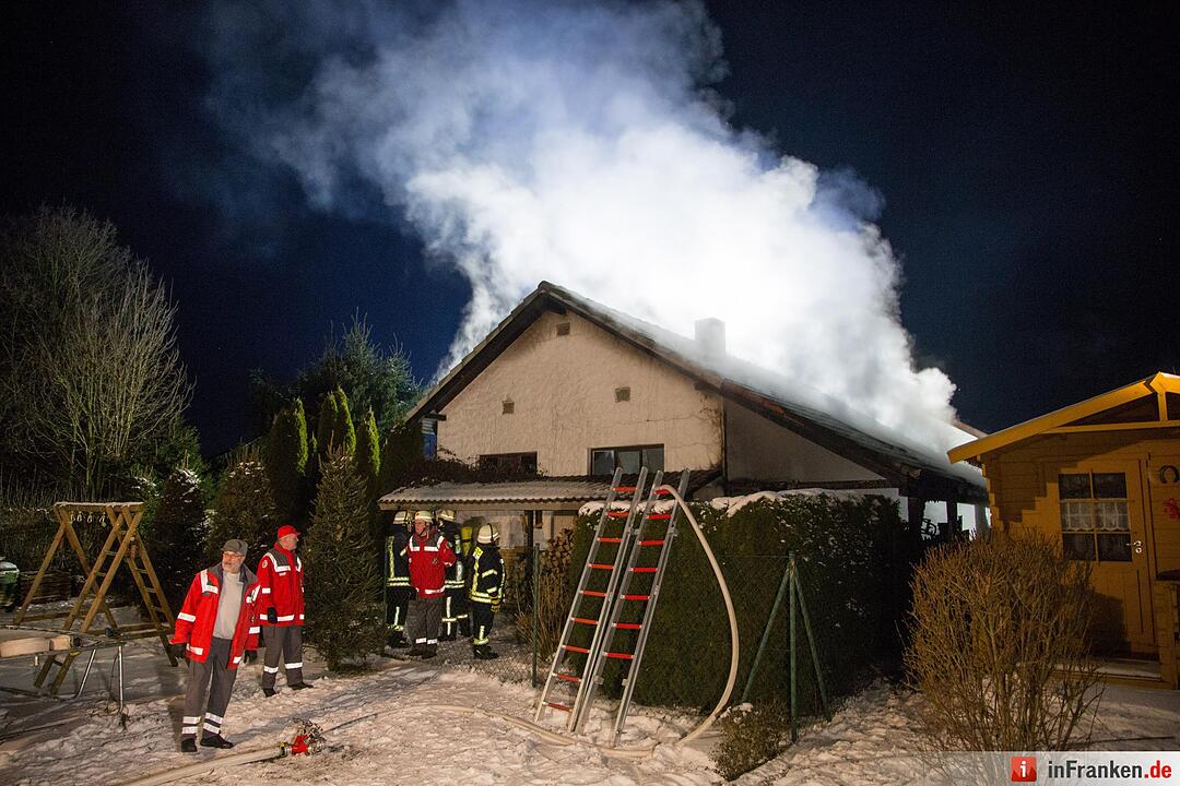 Werkstatt stand in Unterlauter in Flammen