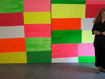 "Farbenplan" heißt die Ausstellung von Gertrude Elvira Lantenhammer. Foto: Hartmut Hessel