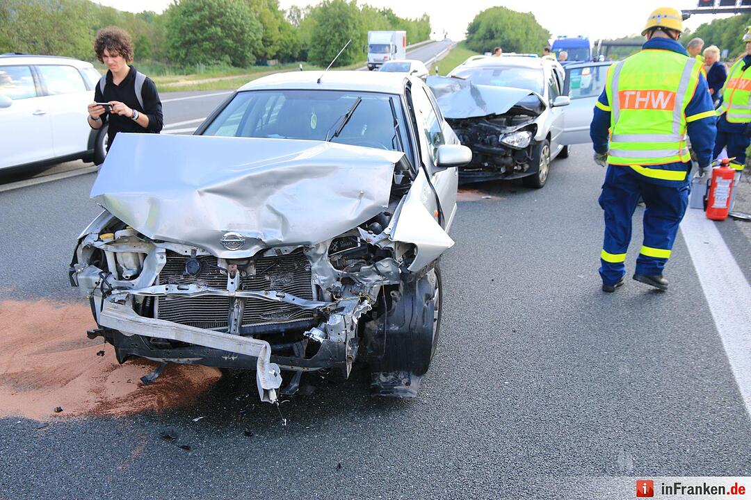 Unfall mit vier Autos bei Möhrendorf