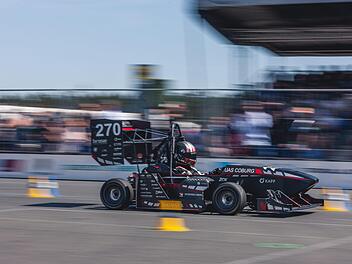 Mit dem C18-Ozelot fuhr das Rennwagenteam der Hochschule Coburg auf Platz 4 der Weltrangliste. Foto: Margareta B&ouml;gelein