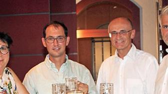 Gute Stimmung herrschte beim "Poli-Kuli-Fest" mit (von rechts) Steffen Vogel, Wilhelm Schneider, Volker Ortloff und Claudia Glückert  Foto: gg
