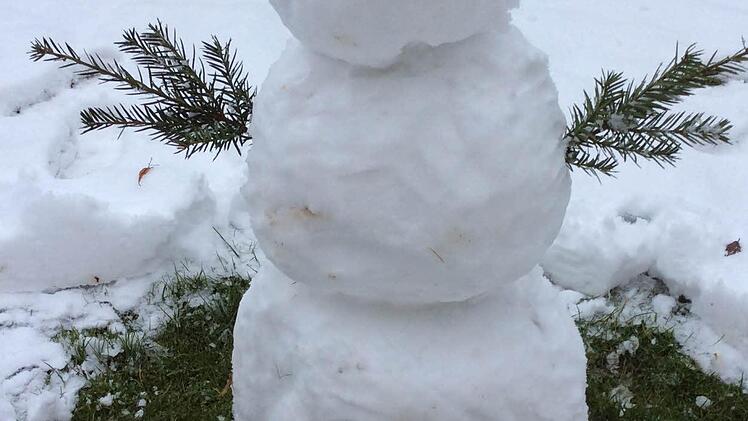 ... feiert in Buckenhofen ein kompakter Schneemann den ersten Saisonsieg des 1. FC Nürnberg. Foto: Bernhard Lauger