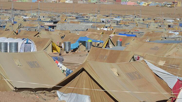 Teile des Flüchtlingslagers Dormiz im Nordirak.