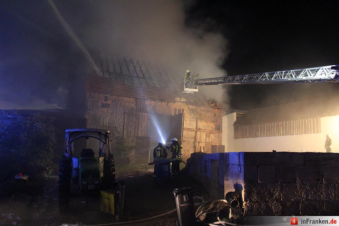 Scheunenbrand in Oberleichtersbach