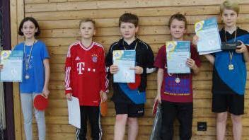 (von links) : Paulin Reichert, Justus Schmid (4.Platz), Moritz Inderwies, Marlin Kocher und Benedikt Altmann.