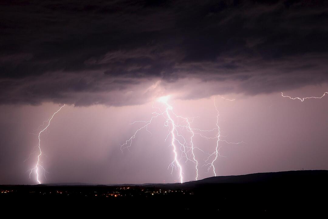 Unwetter über Franken