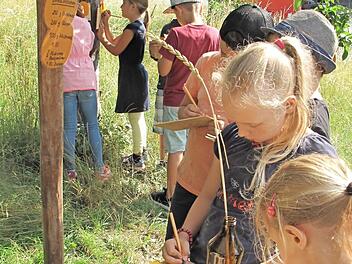 Pl&auml;tzchenbacken mitten im Sommer. Die Stadtoase zeigte den Weg von der &Auml;hre bis zum leckeren Produkt Foto: S. Meier
