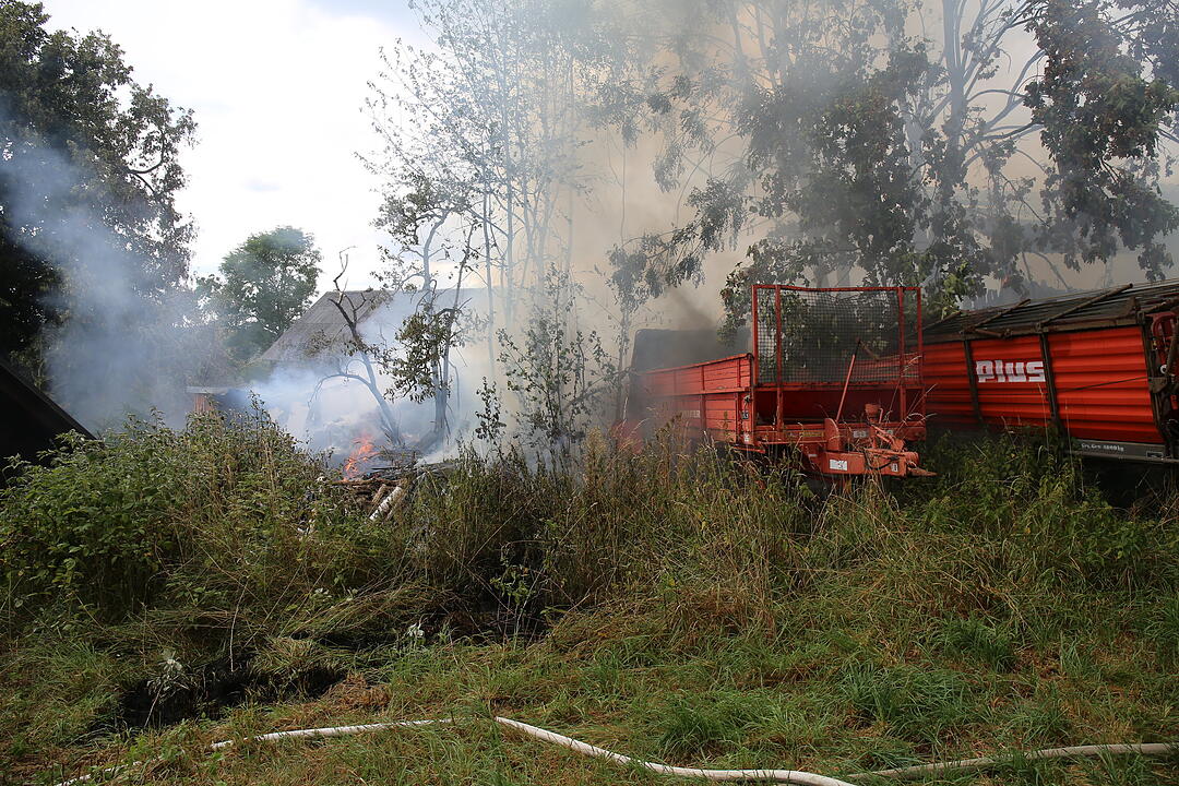 Brand auf Bauernhof in Unterkotzau
