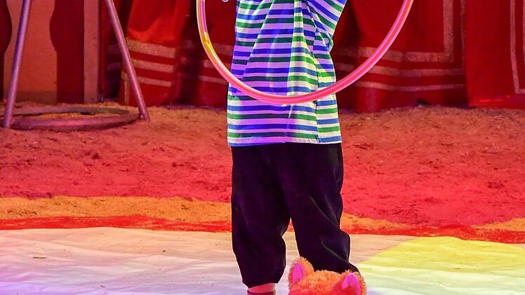 Sohn Sajosha (6) als Clown