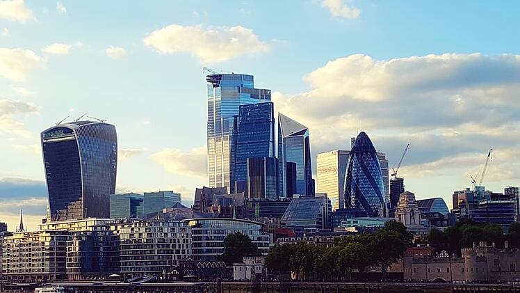 Während seines Aufenthaltes in England konnte Lukas Klatt auch alle Sehenswürdigkeiten in London besuchen - rechts die City of London mit dem Tower im Vordergrund Foto: Lukas Klatt