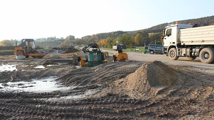 Eindruck von der Baustelle Köstener Straße