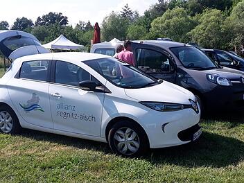 Das Thema E-Mobilität will man bei den Allianz-Gemeinden weiter voranbringen. Der Dienstwagen des ILE-Manager ist selbstverständlich ein E-Auto.  Fotos: Renate Spörlein