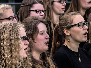Impressionen von der Serenade der Hochschule Coburg mit der Bigband und dem Chor "Die Klangfänger". Fotos: Jochen Berger