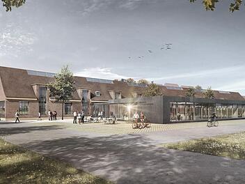 Das geplante Digitale Gründerzentrum  wird  auf dem Gelände der Lagardekaserne entstehen.Darstellung: Stadt Bamberg