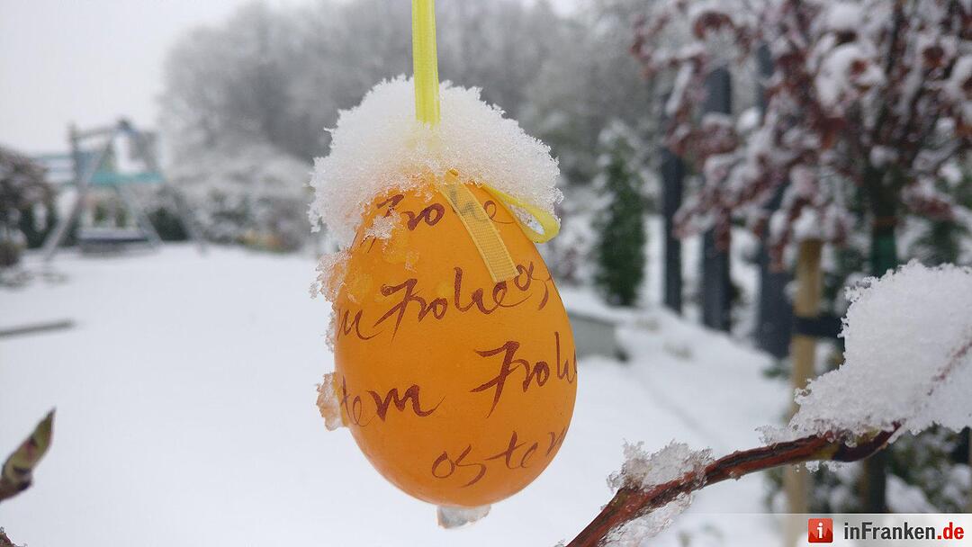 Franken: Ostermontag versinkt im Schnee
