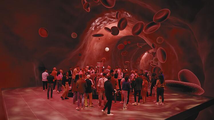 Der "Magic Cube" ist ein innovatives Set aus vier Meter hohen LED-W&auml;nden.