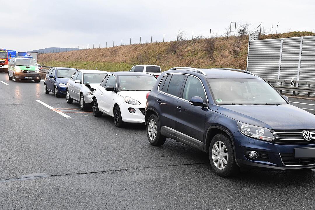 Massenunfall auf der A73 bei Breitengüßbach